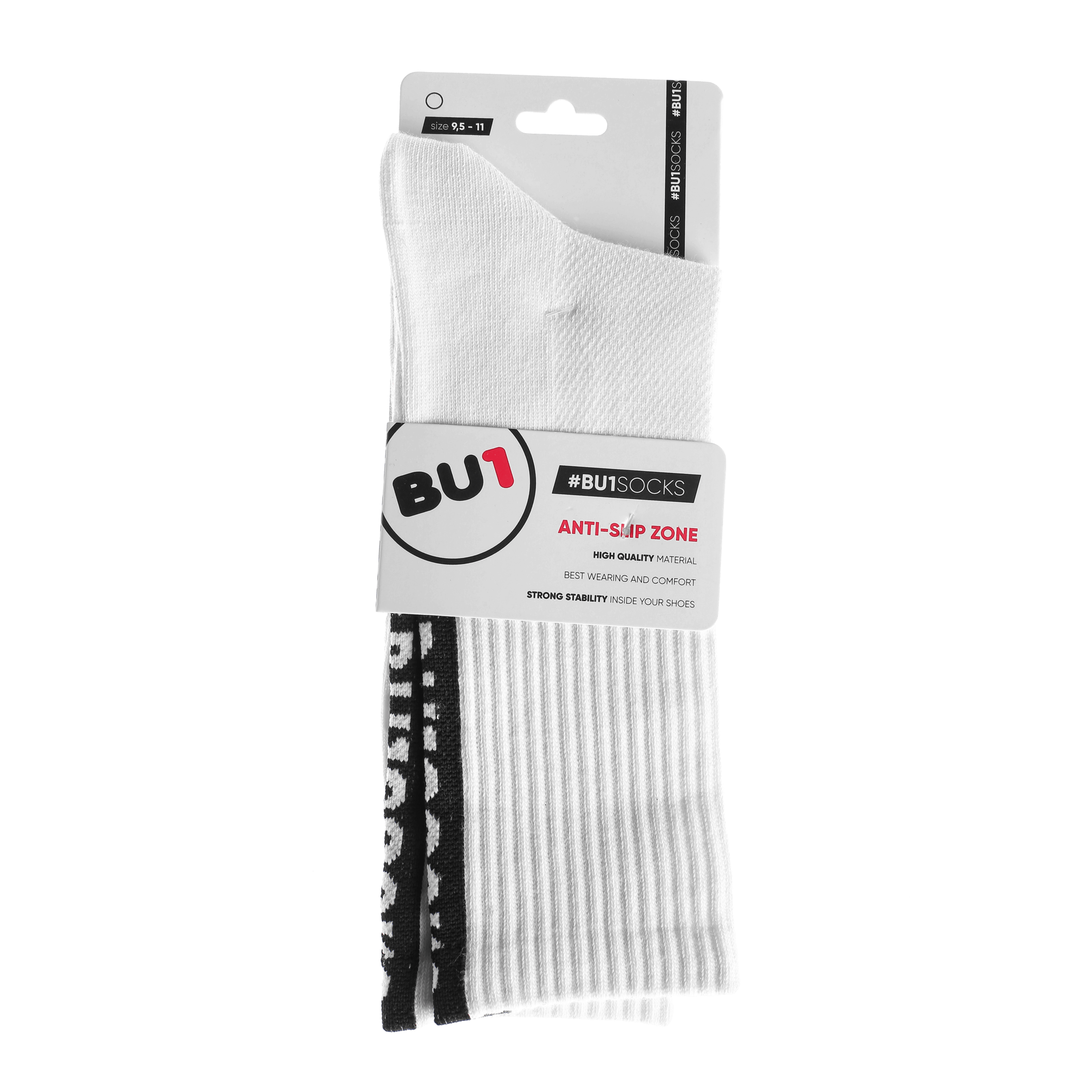 BU1 non-slip socks white - silicone