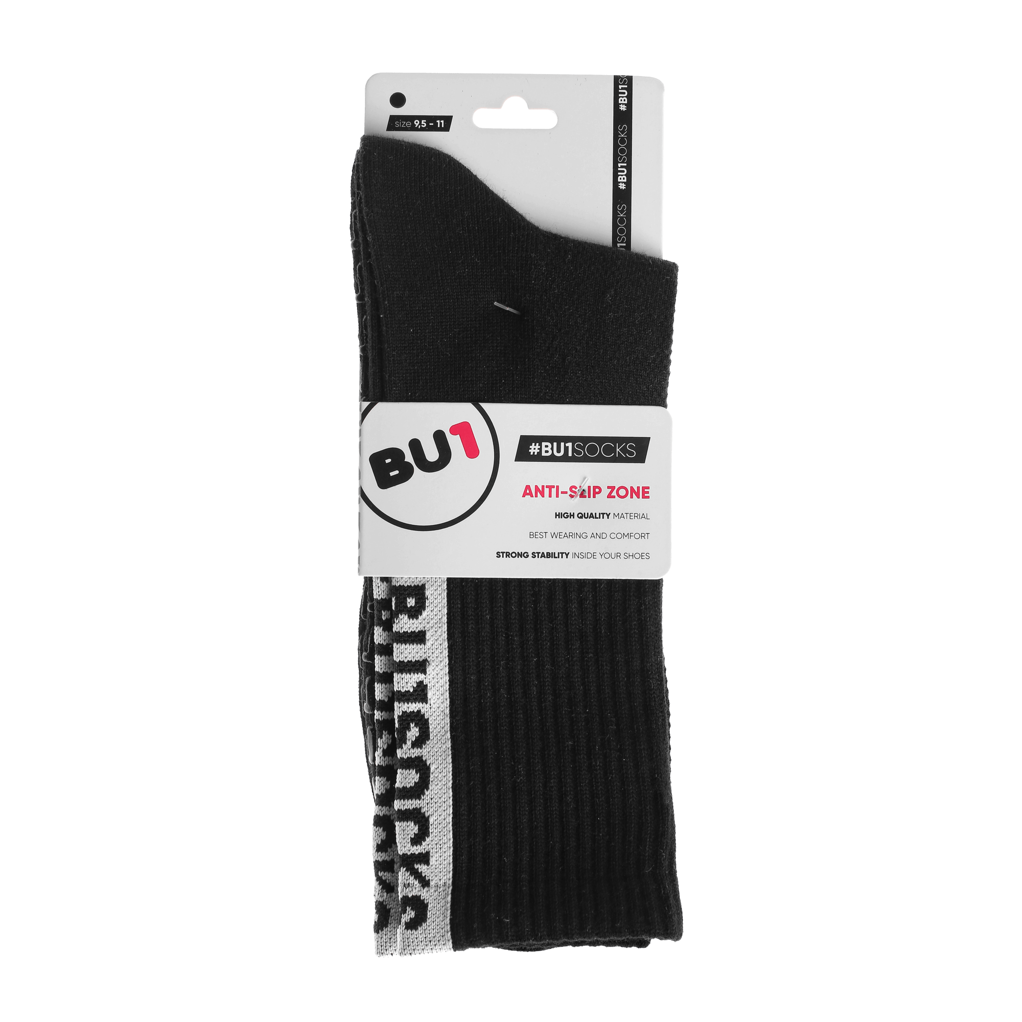 BU1 anti-slip socks black - silicone