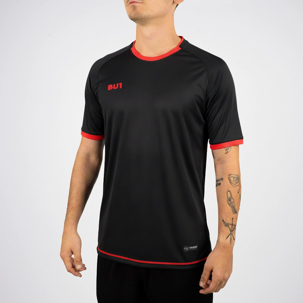 BU1 camiseta 20 negro-rojo