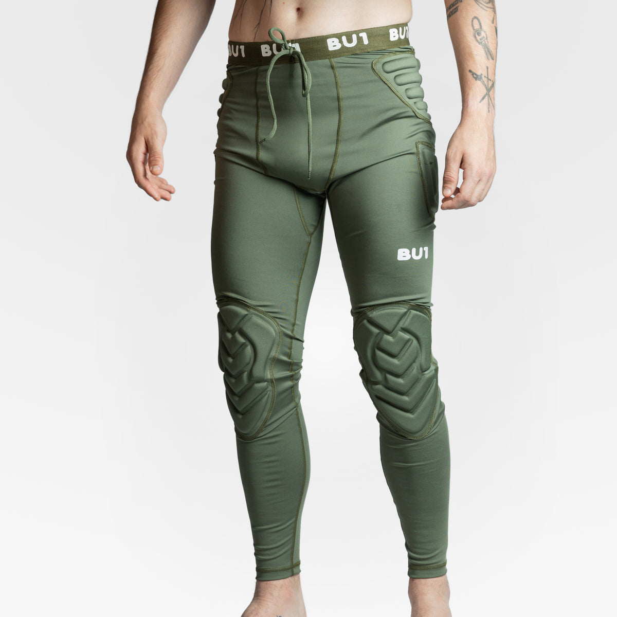 BU1 erősített leggings hosszú khaki