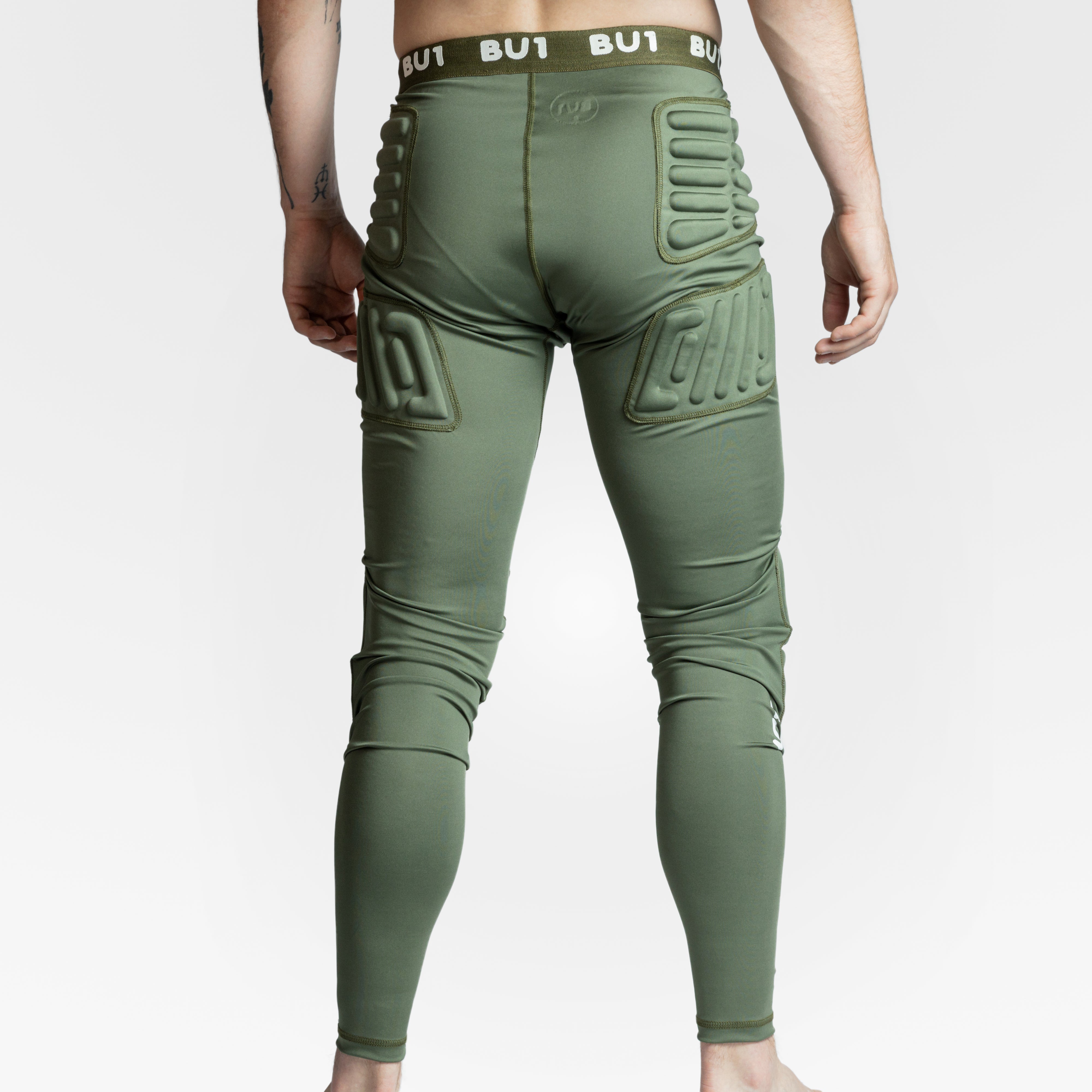 BU1 erősített leggings hosszú khaki