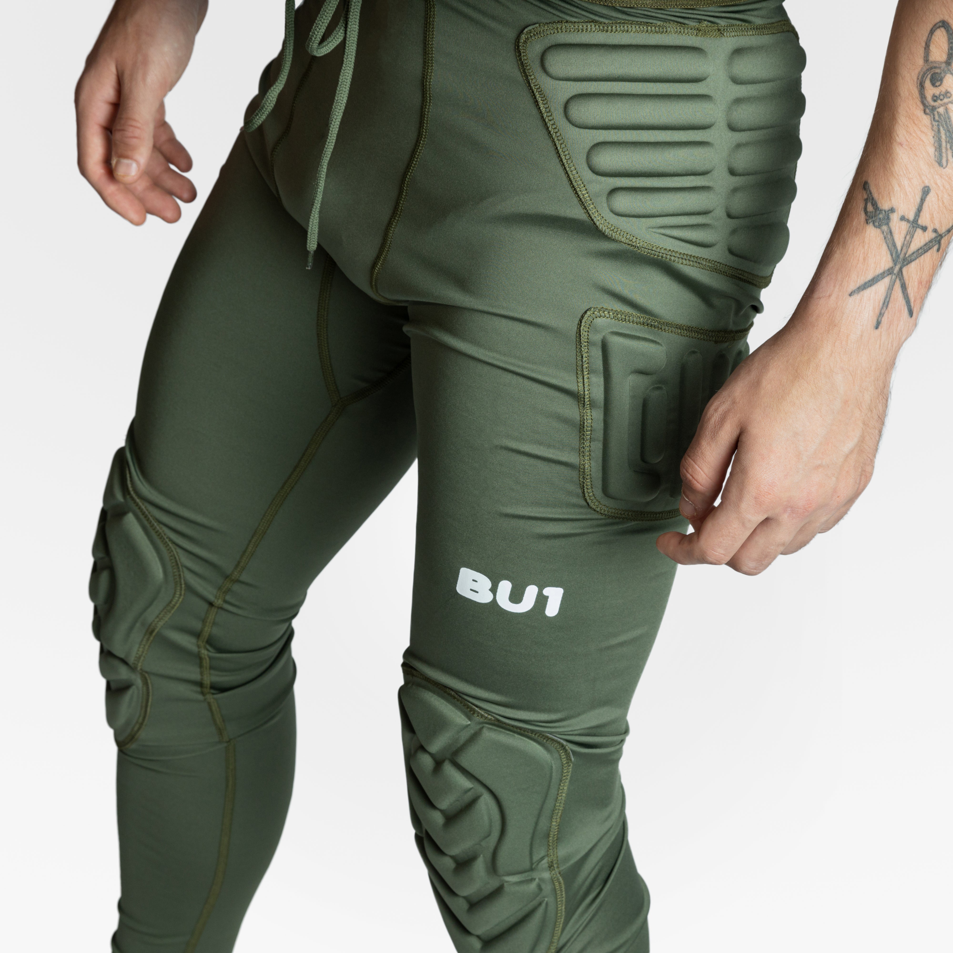 BU1 erősített leggings hosszú khaki